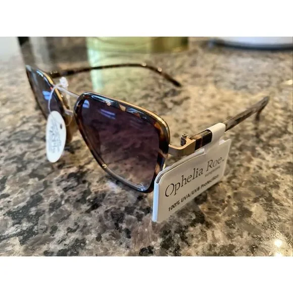 New Ophelia Roe Designer Sunglasses,‎ Tortoise Shell Frames - Picture 2 of 5